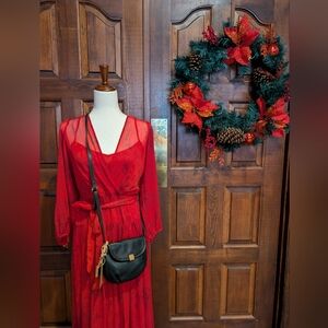 UGG Black Leather Small Crossbody Purse-Like New